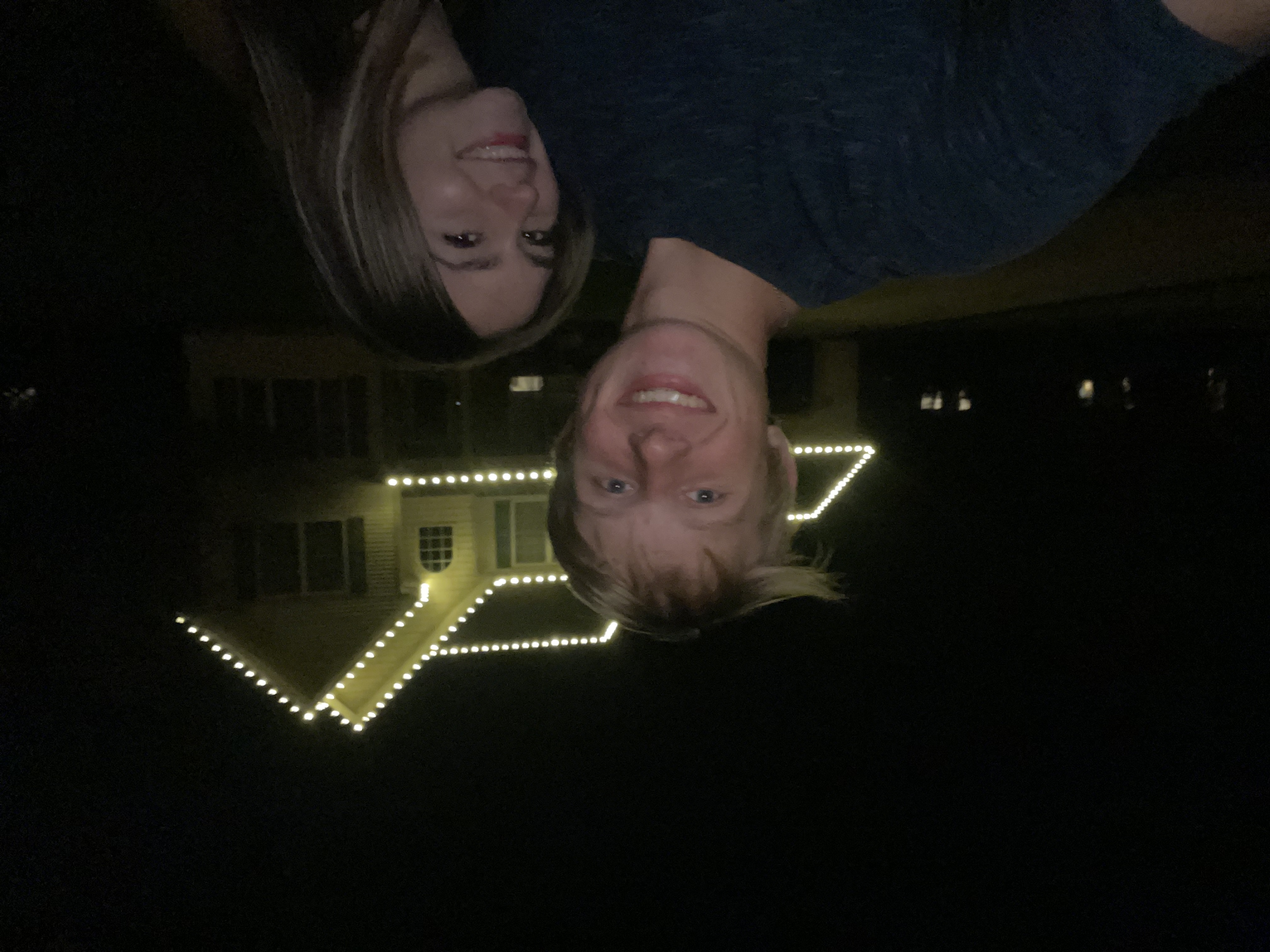 Henry and Rachel at their first holiday lighting installation
